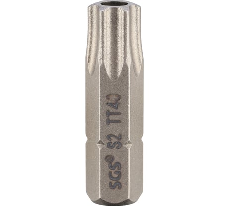 Бита SGS TORX с отверстием T40H, 25мм S2 1шт 6325-TT40