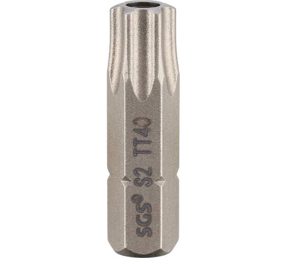 Бита SGS TORX с отверстием T40H, 25мм S2 1шт 6325-TT40