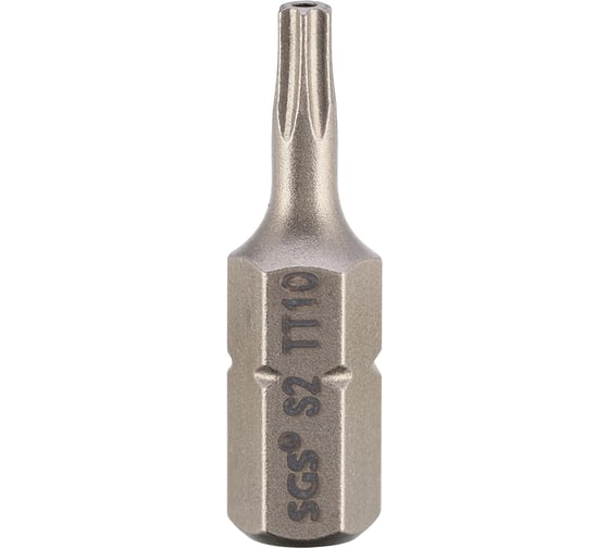 Бита SGS TORX с отверстием T10H, 25мм S2 1шт 6325-TT10