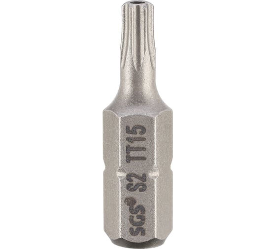 Бита SGS TORX с отверстием T15H, 25мм S2 1шт 6325-TT15 1