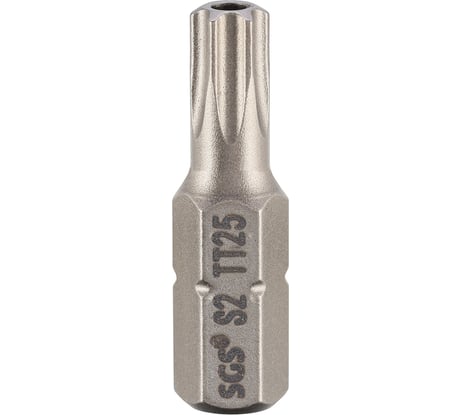 Бита SGS TORX с отверстием T25H, 25мм S2 1шт 6325-TT25
