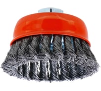 Щетка чашечная для УШМ ЕРМАК PROFI плетеные пучки стальной проволоки 0.5 мм, 100 мм, М14 679-039