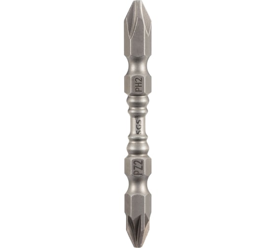Бита двухсторонняя SGS PZ2/PH2 65мм S2 1шт 6370-PZ2PH2-M