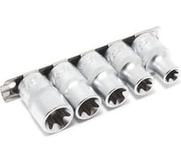 Набор головок Forsage Е-профиль 5 предметов 1/2 (E12,E14,E16,E18,E20), на планке F-4053(6352)