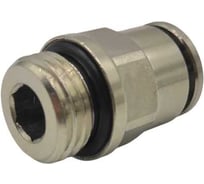 Фитинг цанговый прямой Контактная Механика G1/4, трубка 8 мм KEMC08-02G-A