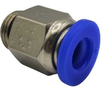 Фитинг цанговый прямой Контактная Механика G1/8, трубка 6мм KZPC06-01G