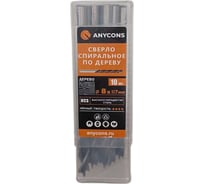 Сверло по дереву с 3-мя наконечниками с цилиндрическим хвостовиком Anycons 3 мм 40 шт AC-3ODS383