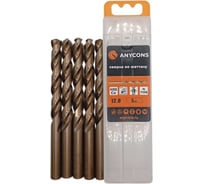 Сверло по металлу с цилиндрическим хвостовиком Anycons Oxide 8.0 мм 10 шт AC-OS388117