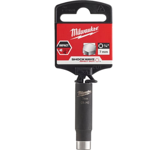 Головка ударная удлиненная ShW (7 мм; 1/4") Milwaukee 4932478001 1