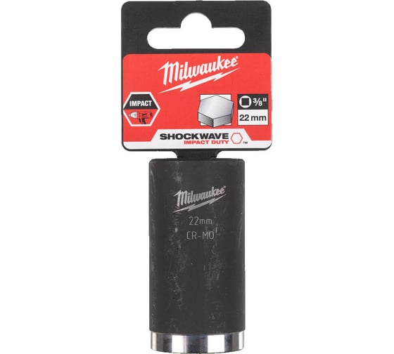 Головка ударная удлиненная ShW (22 мм; 3/8") Milwaukee 4932478033 1