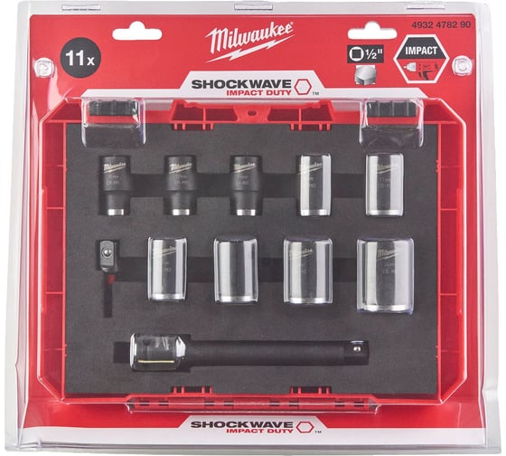 Набор головок ShW (11 предметов; 1/2") Milwaukee 4932478290 1