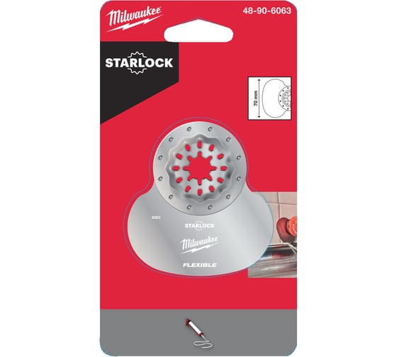 Скребок гибкий для силиконовой и мягкой оконной шпатлевки 70 мм Milwaukee 48906063 1