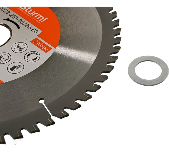 Диск пильный (210x30/20 мм; 60 зубьев; Мульти рез) Sturm 9023-210-30/20-60