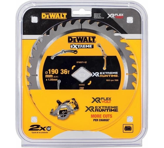 Диск пильный ромбовидный XR (190x30 мм; 36T) Dewalt DT40271-QZ