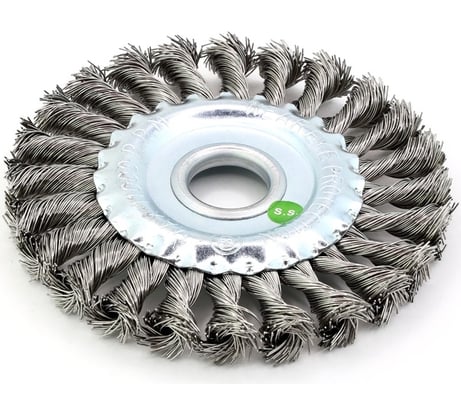 Щетка дисковая 9-031 125х22.2 мм, ворс жгутовая нержавеющая сталь 0.50 мм для УШМ ОСБОРН FW-DSS4