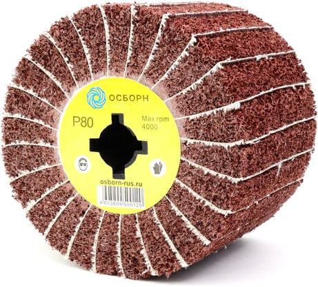 Валик шлифовальный комбинированный с абразивом P80 Coarse 6-066 на щеточные шлифмашины ОСБОРН PLM.RB12010019CWP80