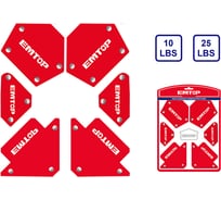 Набор магнитных держателей для сварки EMTOP 6шт, 2 шт мини-магнита 2 шт 3-дюймовых магнита 2 шт 3-дюймовых многоугольных магнита EMWH6002