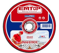 Набор отрезных дисков по металлу EMTOP 115х1.0х22,2мм, плоский центр EACD10115100