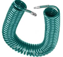 Шланг спиральный BlackWeld зеленый, с быстросоед. 5х8мм, 5м 150111