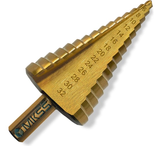 Набор ступенчатых сверл по металлу MKSS Toolbox HSS TiN 4-12, 4-25, 4-32 мм ST1401