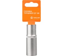 Головка торцевая двенадцатигранная глубокая AIRLINE 27 мм, 1/2 DR, пласт. подвес ATAO038