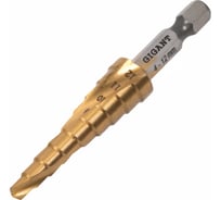 Сверло ступенчатое 4-12 мм, шаг 1. HSS, спиральный проф. Gigant GSD 11058