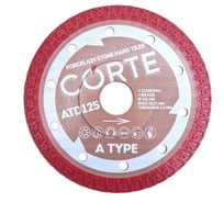 Диск алмазный CORTE A TYPE для УШМ 22.2 мм, 125x1.2x10 мм ATD125
