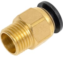 Фитинг трубки ПВХ Крал прямой (наружная резьба) М12х1.25- 8мм ЛАТУН (10 шт) 3061