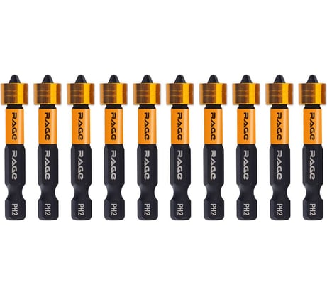 Биты с магнитным ограничителем RAGE PH2 x 50 мм 10 шт для ДСП гипсокартона 554198