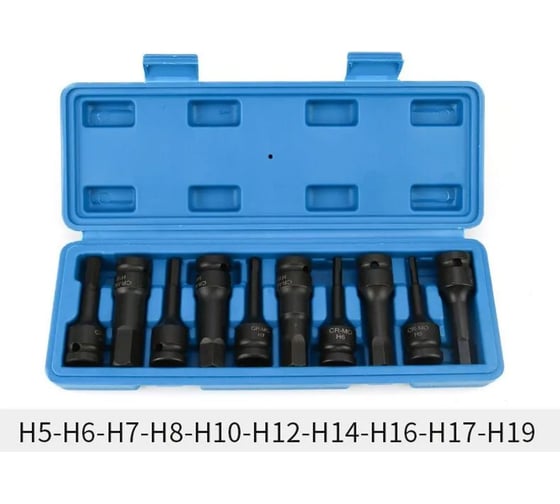 Набор головок ударных удлиненных Vitatools 1/2DR, 10 шт nabor-udarnyh-tortsevyh-golovok-10 1