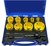 Набор биметаллических коронок по металлу ATLASWELD 13 пр (19, 22, 29, 35, 38, 44, 51, 57, 64) ATLnaborkoronka13