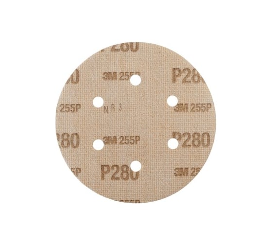 Шлифовальный круг Hookit 255P (100 шт; 150 мм; P280; 6 отверстий) 3М 7000034121