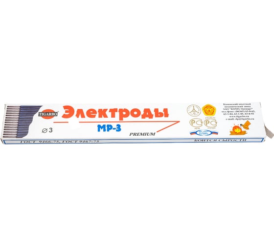 Электроды сварочные Premium МР-3 (1 кг; 3 мм) TIGARBO ТЭ-333010019