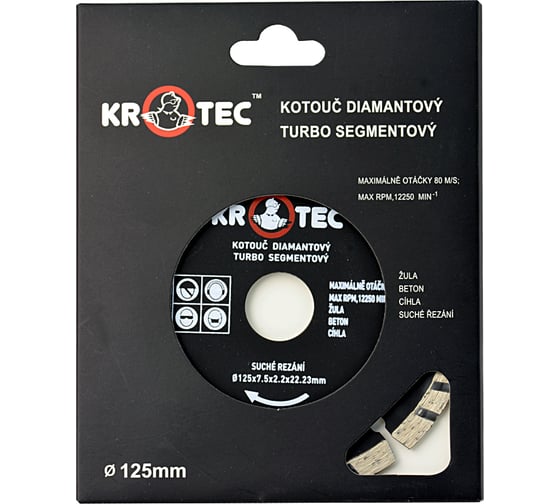 Диск алмазный турбо сегментный (125x22.2 мм) KROTEC 5606012