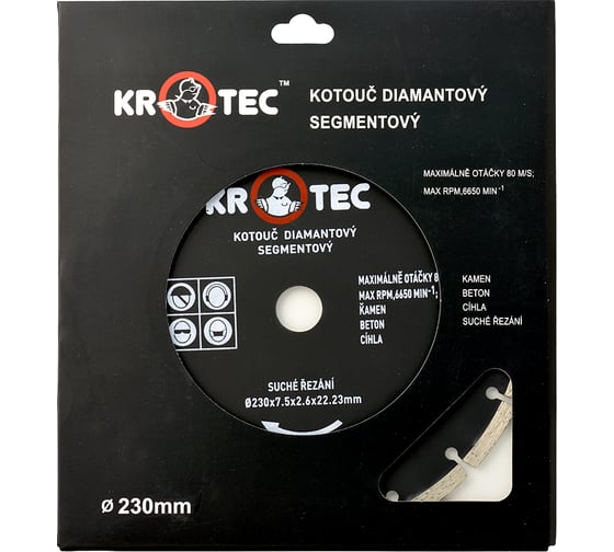 Диск алмазный сегментный (230x22.2 мм) KROTEC 5606005