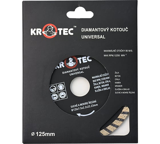 Диск алмазный универсальный (125x22.2 мм) KROTEC 5606017