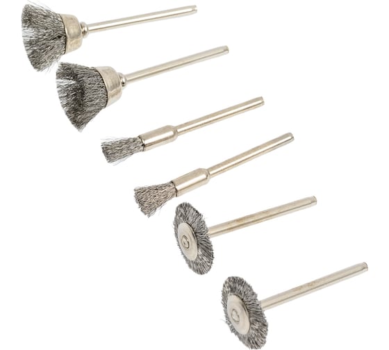 Набор щеток для гравера из нерж. стали WORTEX 1335683 1
