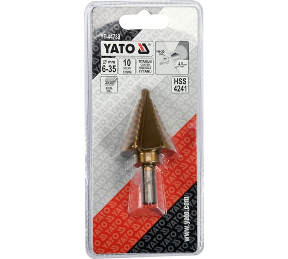 Сверло YATO ступенчатое 6-36мм YT-44739 369444739 092 1