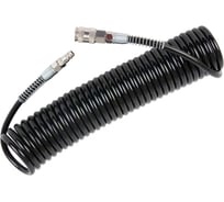 Шланг спиральный пневматический с БРС NBPT 12x8 мм - 15 м, черный 86840