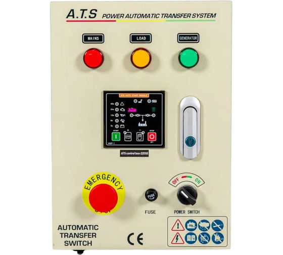 АВР однофазный Powerac для дизель генератора box22DSE (15-22 кВт) ATS22DSE 1