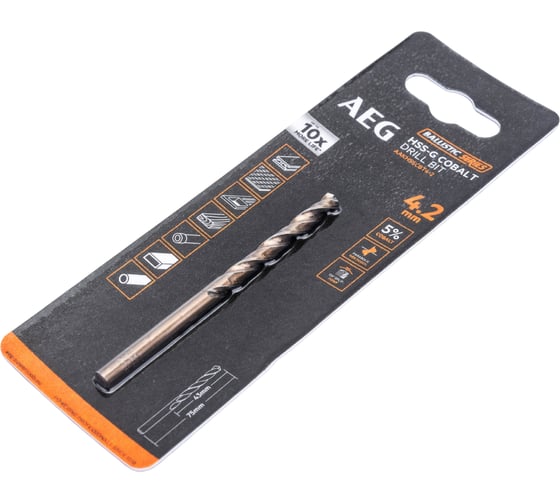 Сверло по металлу HSS-Co (4.2х43х75 мм) AEG AAKHSSCBT4-2 4932479329