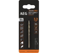 Сверло по металлу HSS-Co (3.2х36х65 мм) AEG AAKHSSCBT3-2 4932479326