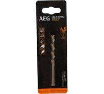 Сверло по металлу HSS-G (4.5х47х80 мм) AEG AAKHSSG045 4932479309