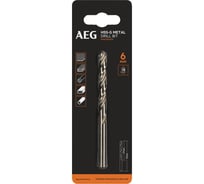 Сверло по металлу HSS-G (6х57х93 мм) AEG AAKHSSG06 4932479312