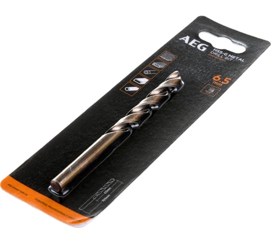 Сверло по металлу HSS-G (6.5х63х101 мм) AEG AAKHSSG065 4932479313