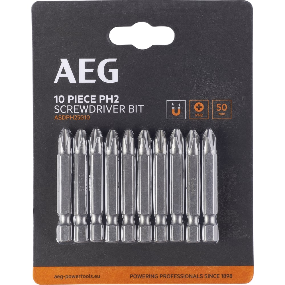 Биты 10 шт, РН2, 50 мм AEG ASDPH25010 4932479504 - выгодная цена ...