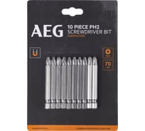 Биты 10 шт, РН2, 70 мм AEG ASDPH27010 4932479507