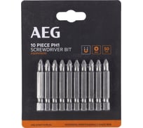 Биты 10 шт, РН1, 50 мм AEG ASDPH15010 4932479513