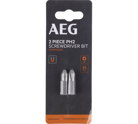 Биты 2 шт, РН2, 25 мм AEG ASDPH2252 4932479520
