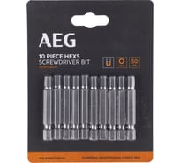 Биты 10 шт, Hex 5, 50 мм AEG ASDH55010 4932479525